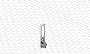 This item is a replacement upper knife for Juki overlock sewing machines, specifically compatible with the MO-600 series (part number 131-50503).