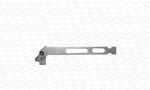 This item appears to be an industrial sewing machine part, specifically likely a guide or lever component used in flatlock or coverstitch machines.