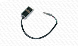 This item is an automotive ignition coil or a similar solenoid coil used for electrical systems in small engines.