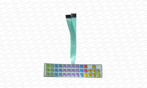 The item is a membrane switch keypad panel, likely used for industrial machinery like a computer flat knitting machine.