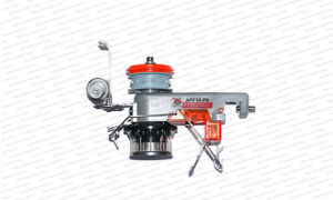 This item is an S.M.G IRO Yarn Feeder, model APF10-P9, commonly used in circular knitting machines.
