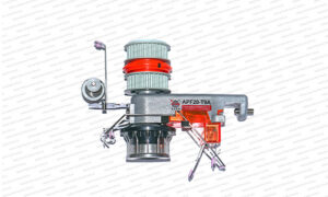 This item is an S.M.G IRO Yarn Feeder model APF20-T9A, used in circular knitting machinery.