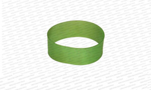 The product is a green silicone rubber bracelet or wristband.