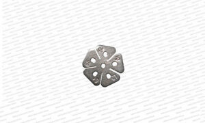 The item shown is a Plum Blossom Yarn Cleaner or Knot Catcher, which is a spare part used in circular knitting machines.