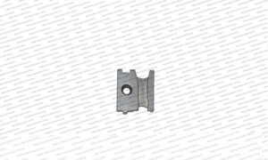 The item is an industrial end clamp for terminal blocks, specifically matching the Essen Deinki TEC-60 model. It is designed to secure electrical components on a rail.