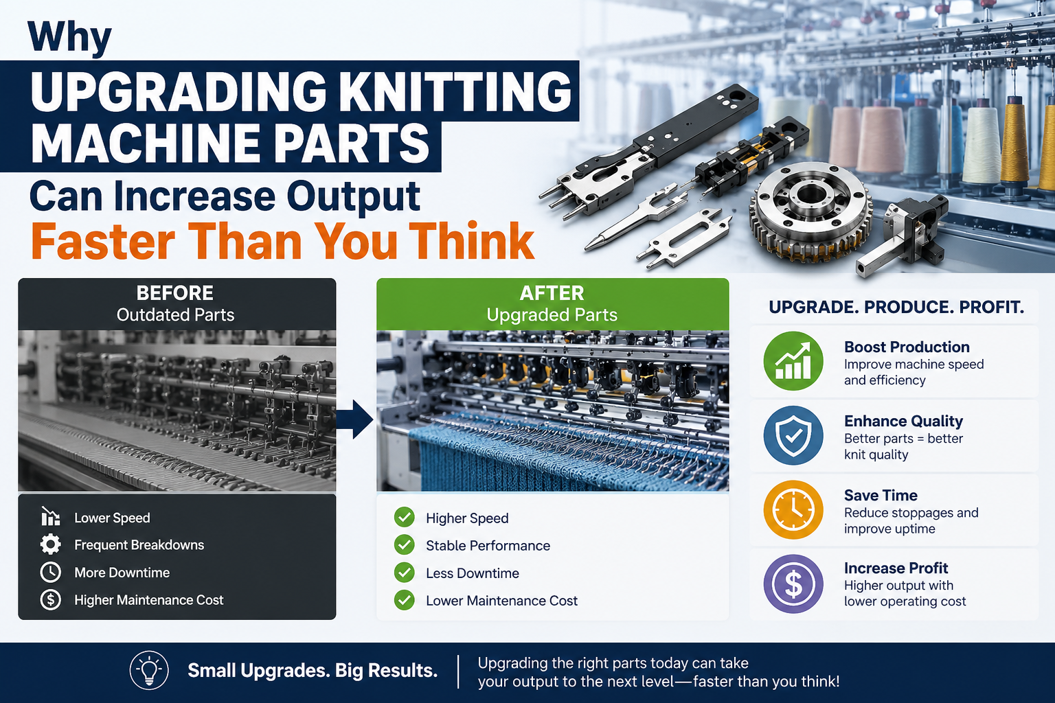 Why Upgrading Knitting Machine Parts Can Increase Output Faster Than You Think